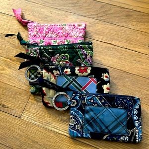 Vera Bradley 4 Pack Zip Wallets